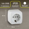 3-202-01 Intro Розетка 2P+E Schuko, 16А-250В, IP20, ОУ, Polo, белый