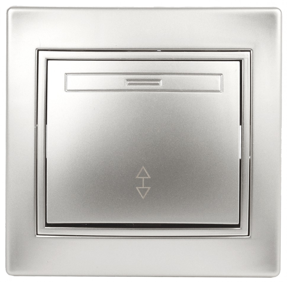 Переключатель Intro Plano 1-103-03 одноклавишный 10А-250В, IP20, СУ, алюминий