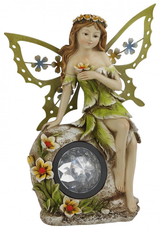 SL-RSN27-ELF ЭРА Садовый светильник на солнечной батарее, полистоун, цветной, 27 см