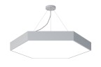 Светильник светодиодный Geometria ЭРА Hexagon SPO-122-W-40K-066 66Вт 4000К 4800Лм IP40 800*800*80 белый подвесной