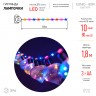 Светодиодная новогодняя гирлянда ЭРА ЕGNIG - 80M нить Лампочки на батарейках 1,8 м мультиколор 80 microLED