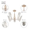 Люстра Rivoli Dolores 4087-305 5 х Е14 40 Вт дизайн