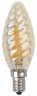 Лампочка светодиодная ЭРА F-LED BTW-7W-827-E14 gold Е14 / E14 7Вт филамент свеча витая золотистая теплый белый свет