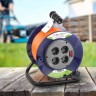 Удлинитель силовой ЭРА RPx-4es-3x1.5-30m на пластиковой катушке c заземлением 4 розетки 30м ПВС 3х1.5мм2