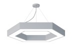 Светильник светодиодный Geometria ЭРА Hexagon SPO-124-W-40K-051 51Вт 4000К 3900Лм IP40 800*800*80 белый подвесной