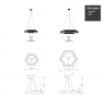 Светильник светодиодный Geometria ЭРА Hexagon SPO-124-W-40K-051 51Вт 4000К 3900Лм IP40 800*800*80 белый подвесной