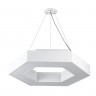 Светильник светодиодный Geometria ЭРА Hexagon SPO-124-W-40K-051 51Вт 4000К 3900Лм IP40 800*800*80 белый подвесной