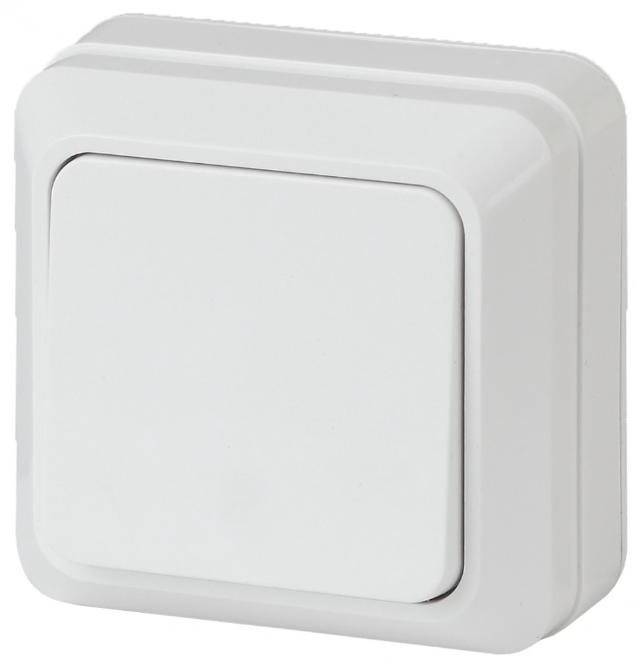 2-101-01 Intro Выключатель, 10А-250В, IP20, ОУ, Quadro, белый