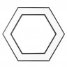 Светильник светодиодный Geometria ЭРА Hexagon SPO-123-B-40K-045 45Вт 4000К 2500Лм IP40 600*600*80 черный подвесной