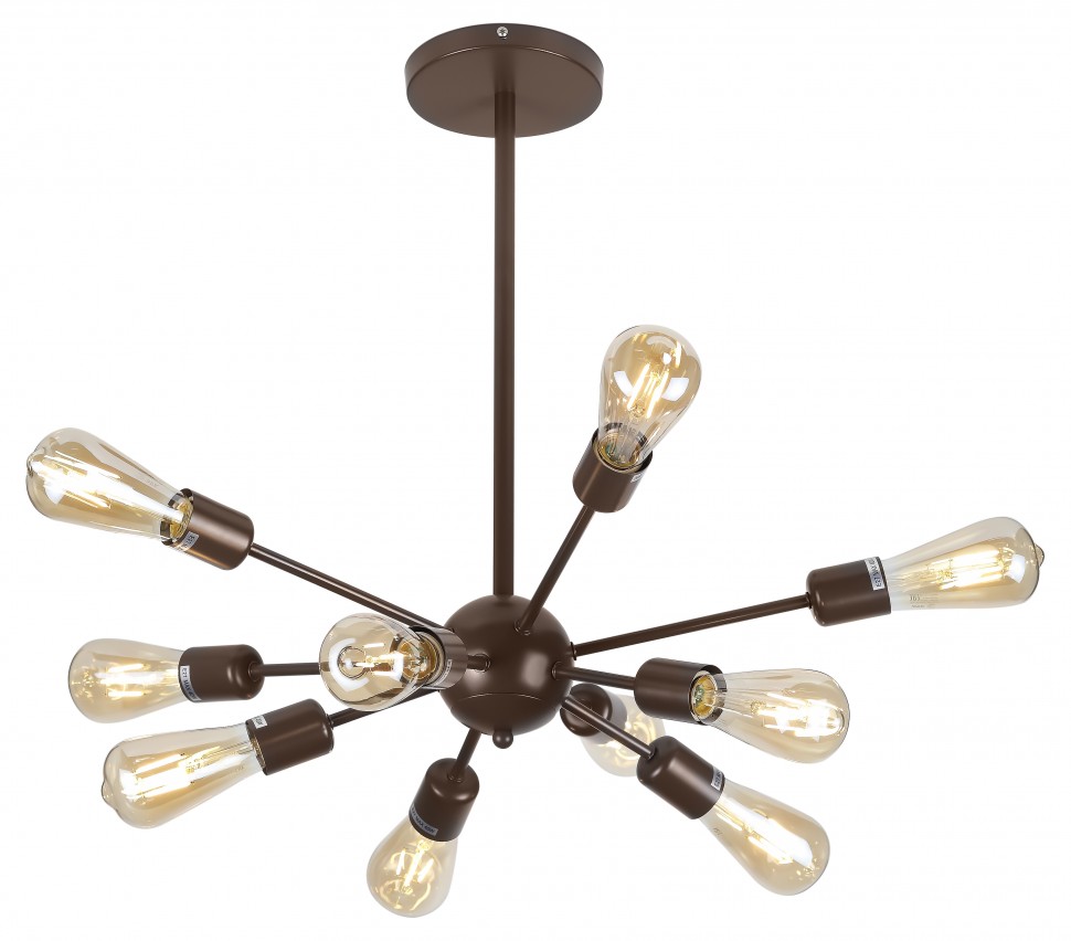 Люстра Rivoli Grethen 5083-310 10 * Е27 40 Вт лофт - кантри