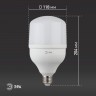 Лампа светодиодная ЭРА STD LED POWER T120-40W-6500-E27 E27 / Е27 40Вт колокол холодный дневной свет