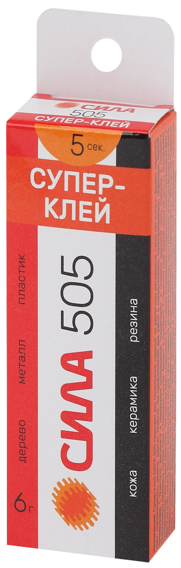 505-6 СИЛА 505 Супер-клей 6 г пластик туба в кор.