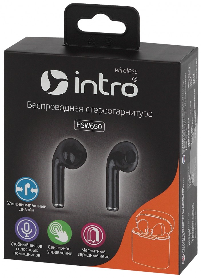 Bluetooth-гарнитура Intro HSW650 черные