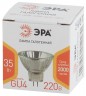 Лампочка галогенная ЭРА GU4-MR11-35W-220V-30 CL GU4 35Вт софит теплый белый свет