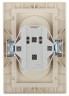 1-204-05 Intro Розетка 2х2P, 16А-250В, IP20, СУ, Plano, антрацит