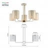 Люстра Rivoli Evonne 2088-305 5 х Е14 40 Вт классика