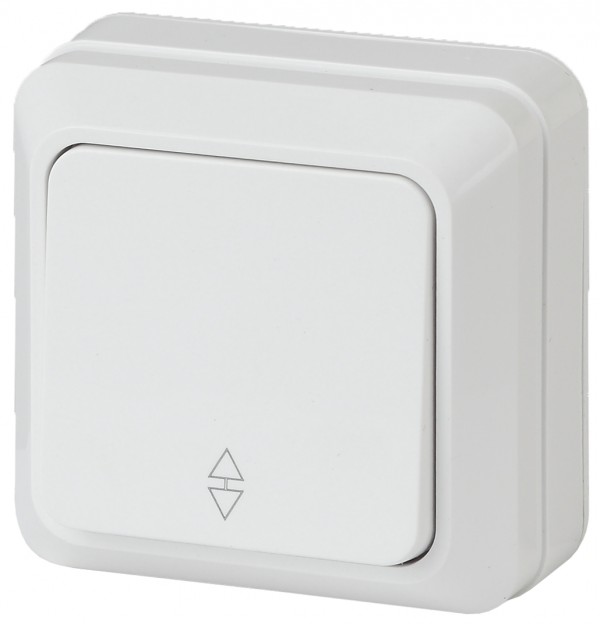 2-103-01 Intro Переключатель, 10А-250В, IP20, ОУ, Quadro, белый