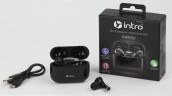 Bluetooth-гарнитура Intro BI1800 Plus сенсорная ultra slim, с зар. кейсом, черная
