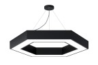 Светильник светодиодный Geometria ЭРА Hexagon SPO-124-B-40K-051 51Вт 4000К 3900Лм IP40 800*800*80 черный подвесной