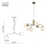 Люстра Rivoli Felicity 3150-306 6 х Е27 40 Вт модерн