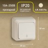 2-103-02 Intro Переключатель, 10А-250В, IP20, ОУ, Quadro, сл.кость