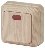 2-102-11 Intro Выключатель с подсветкой, 10А-250В, IP20, ОУ, Quadro, сосна
