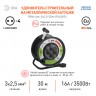 Удлинитель силовой ЭРА RMx-4es-3x2.5-30m-IP44(KG) на металлической катушке c заземлением 4 розетки 30м КГ 3х2.5мм2