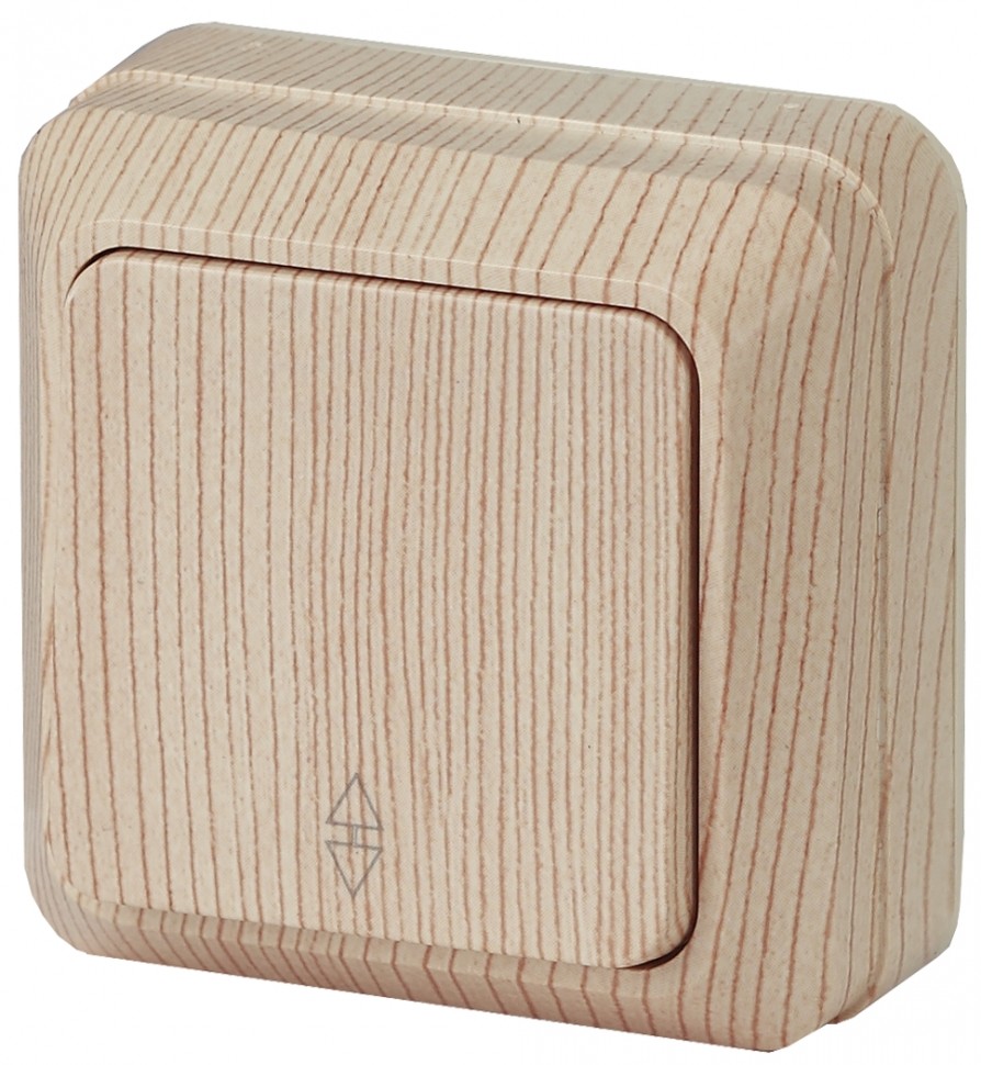 2-103-11 Intro Переключатель, 10А-250В, IP20, ОУ, Quadro, сосна