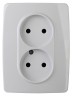 12-2107-01 ЭРА Розетка 2X2P, 16A-250В, IP20, Эра12, белый