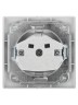 1-206-05 Intro Розетка 2P+E Schuko со шторками, 16А-250В, IP20, СУ, Plano, антрацит
