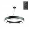 Светильник светодиодный Geometria ЭРА Ring SPO-134-B-40K-056 56Вт 4000К 4200Лм IP40 800*800*80 черный подвесной