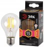 Лампочка светодиодная ЭРА F-LED A60-15W-827-E27 Е27 / Е27 15Вт филамент груша теплый белый свет