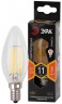 Лампочка светодиодная ЭРА F-LED B35-11W-827-E14 Е14 / Е14 11Вт филамент свеча теплый белый свет