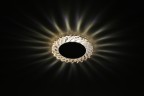 DK LED 15 CHP/WH Светильник ЭРА светодиодный круглый белая подсветка 3+3W шампань/белый