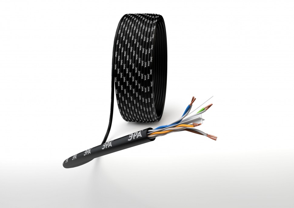 Кабель витая пара ЭРА U/UTP 4x2x23 AWG Cat 6 CU PVC 305 метров