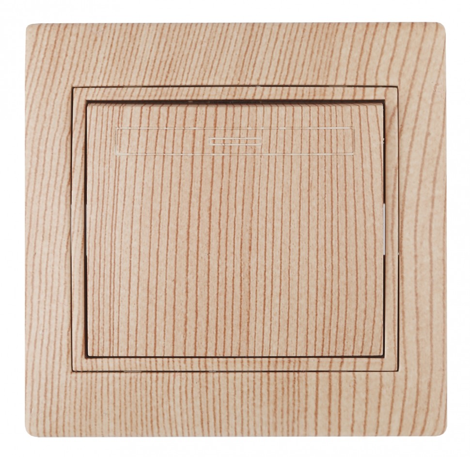 1-101-11 Intro Выключатель, 10А-250В, IP20, СУ, Plano, сосна