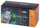 Светодиодная новогодняя гирлянда ЭРА ЕGNIG - PU нить с управлением через мобильное приложение 5м RGB 50LED