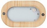 Светильник ЭРА НБО 04-60-022 Кантри дерево/стекло решетка IP54 E27 max 60Вт 232х140 овал орех