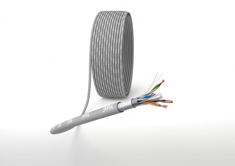 Кабель витая пара ЭРА F/UTP 4x2x23 AWG Cat 6 CU PVC 305 метров