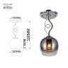 Светильник потолочный Rivoli Lies 9126-201 1 * Е27 60 Вт модерн для натяжных потолков