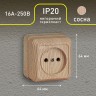 2-201-11 Intro Розетка 2P, 16А-250В, IP20, ОУ, Quadro, сосна
