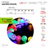 Светодиодная новогодняя гирлянда ЭРА ENIN - 25BG нить Шарики диаметр 25 мм 2 м RGB 20LED