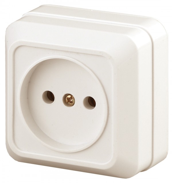 2-201-02 Intro Розетка 2P, 16А-250В, IP20, ОУ, Quadro, сл.кость