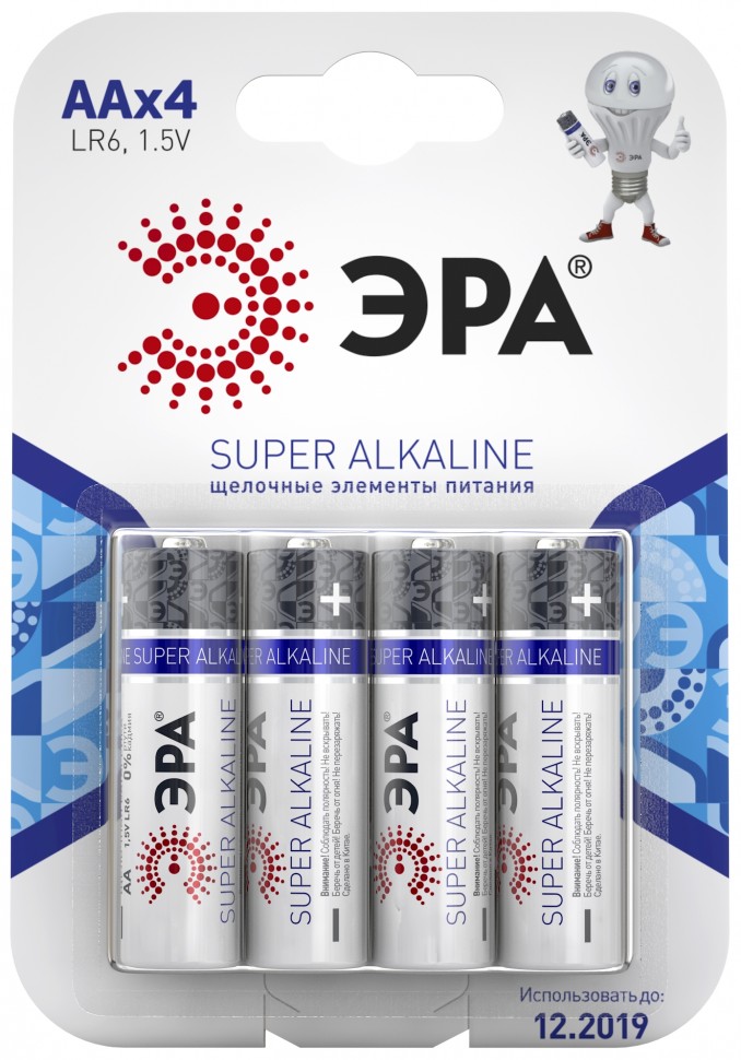 Батарейки ЭРА LR6-4BL SUPER Alkaline