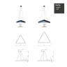 Светильник светодиодный Geometria ЭРА Delta SPO-152-W-40K-048 48Вт 4000К 3500Лм IP40 800*800*80 белый подвесной