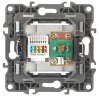 12-3110-12 ЭРА Розетка комбинированная RJ45+TV, IP20, Эра12, графит