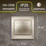 1-103-04 Intro Переключатель, 10А-250В, IP20, СУ, Plano, шампань