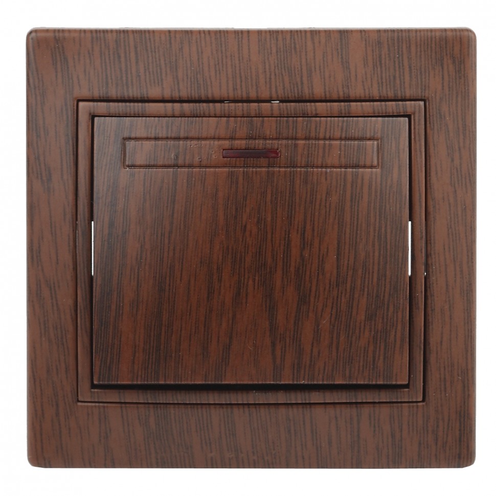 1-102-10 Intro Выключатель с подсветкой, 10А-250В, IP20, СУ, Plano, венге