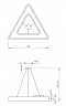 Светильник светодиодный Geometria ЭРА Delta SPO-154-W-40K-042 42Вт 4000К 2300Лм IP40 800*800*80 белый подвесной