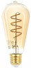 Лампочка светодиодная ЭРА F-LED ST64-7W-824-E27 spiral gold E27 / Е27 7Вт филамент золотистый теплый белый свет